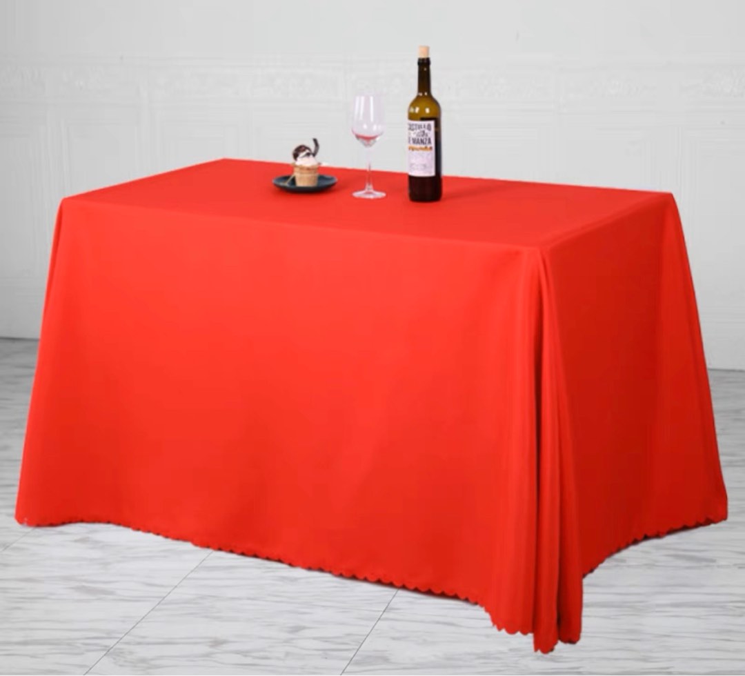 Red table cloth 1.6x2.6m, Furniture & Home Living, Kitchenware