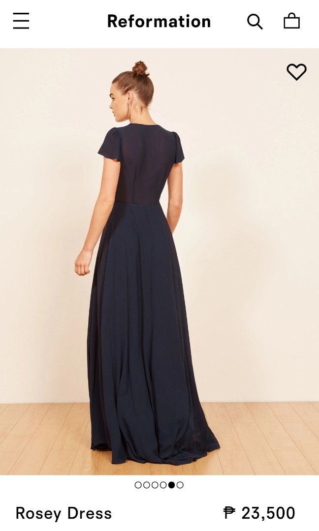 Reformation Rosey Dress in Midnight