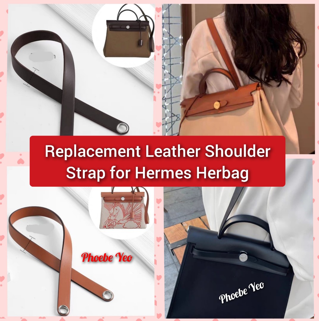 100% Genuine Leather Bag Strap For Hermes Herbag Shoulder Strap