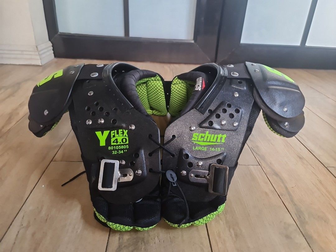 Schutt Y Flex 4.0 All Purpose Youth Football Shoulder Pads, Sports