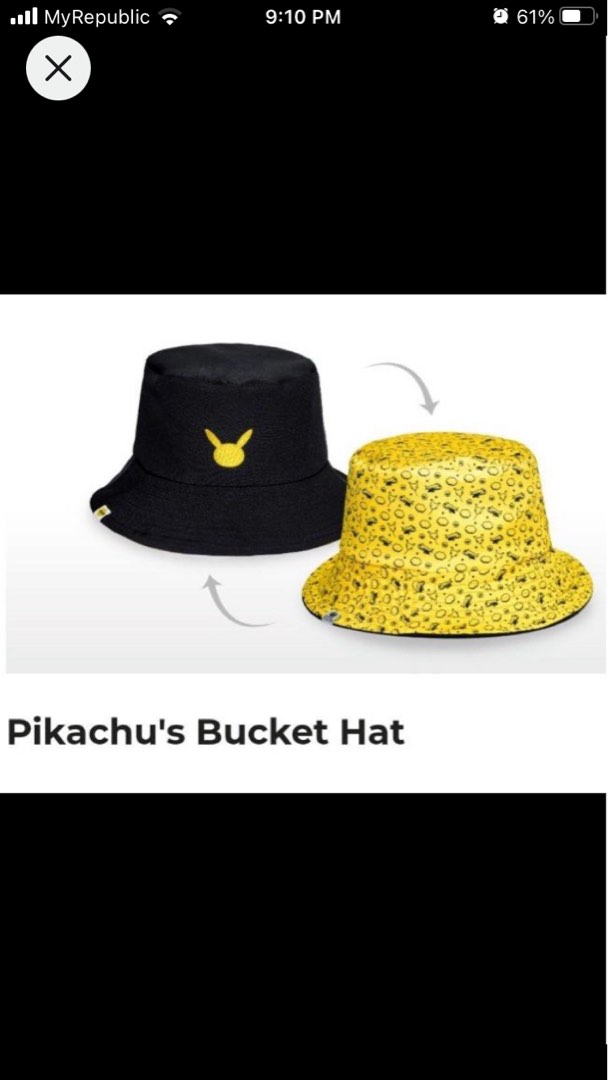 Pikachu bucket hat hot sale
