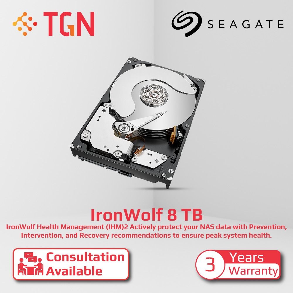 Seagate IronWolf HDD 8TB, Computers & Tech, Parts & Accessories