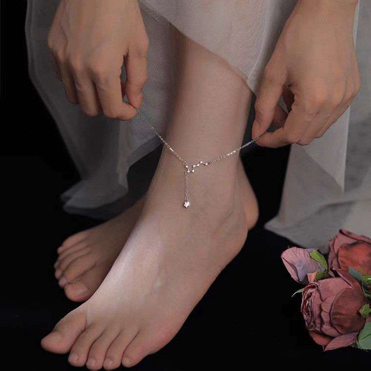 silver constellation anklet Women s Fashion Jewelry Organisers
