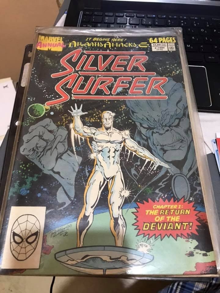 SILVER SURFER Atlantis Attacks 1989 (Category: Comics & Manga) located in Rizal. Submitted by prizexchange (Listing ID 1228547827, Image 1). Description: SILVER SURFER Atlantis Attacks (comics) 1989 for sale.