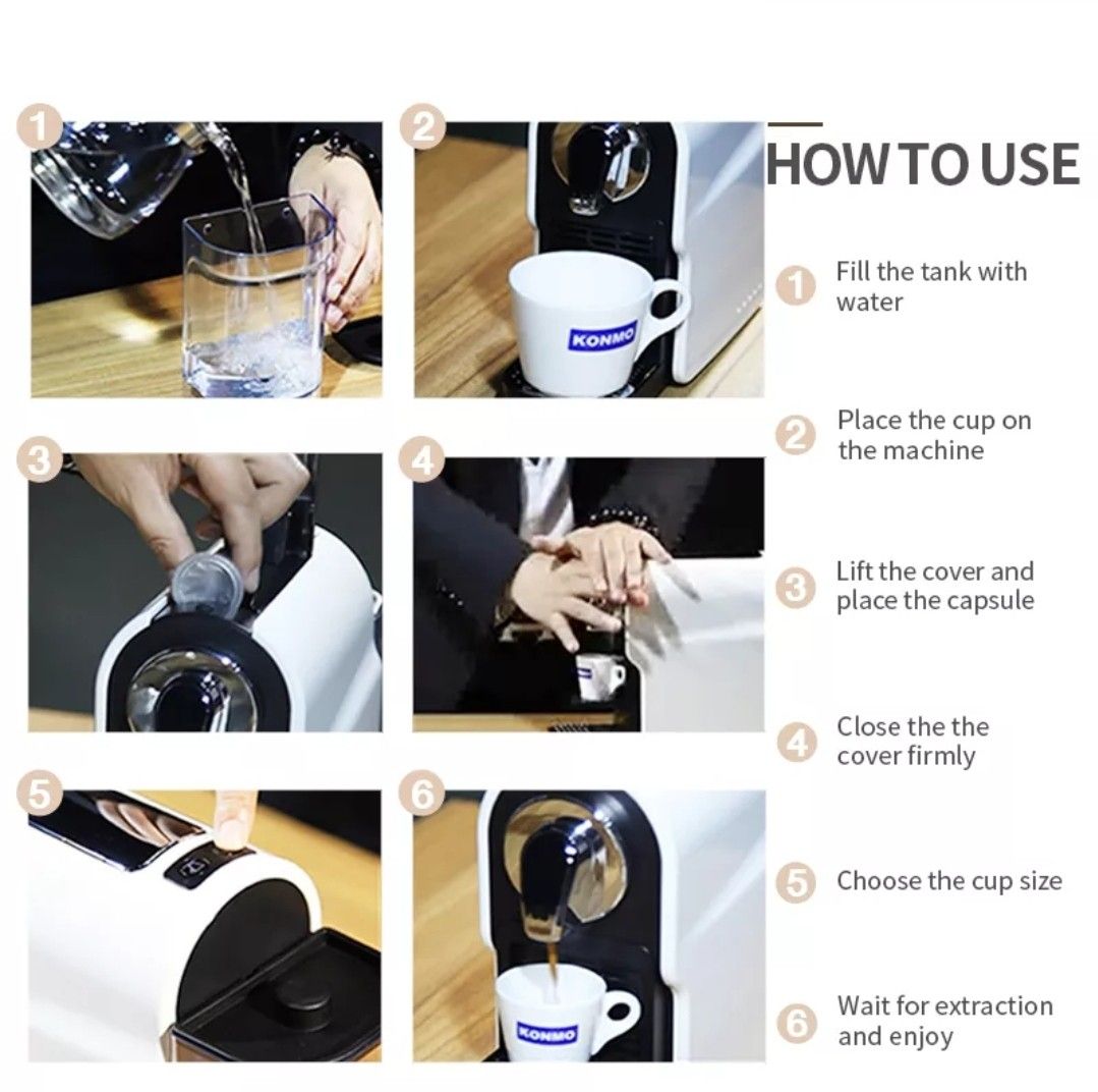 Simplus Capsule Coffee Machine (Free 29 capsules), TV & Home Appliances ...