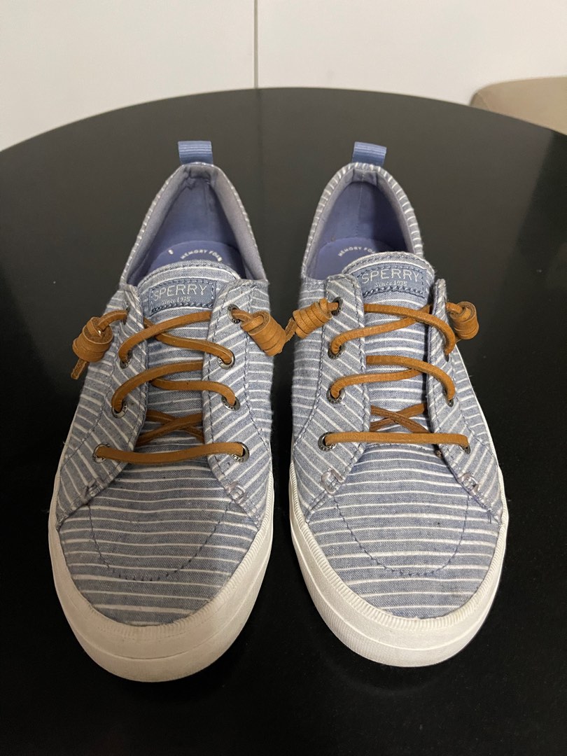 Sperry blue shop and white stripe