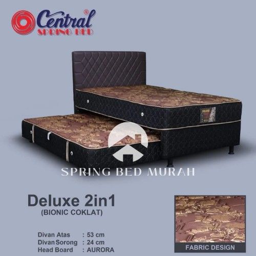 Spring bed Central deluxe 2in1 tempat tidur murah 90 x 200 twin kecil