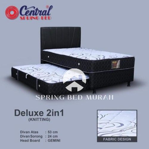 Spring bed Central deluxe 2in1 tempat tidur murah 90 x 200 twin kecil