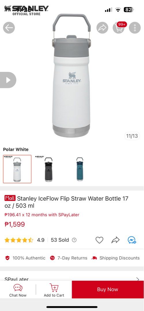 Stanley Classic Iceflow Flip Straw Water Bottle 