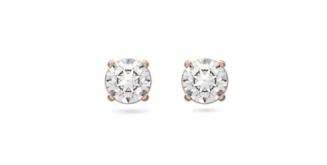 White gold earrings swarovski store