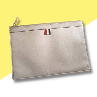 Thom Browne Pebble leather flat pouch/clutch