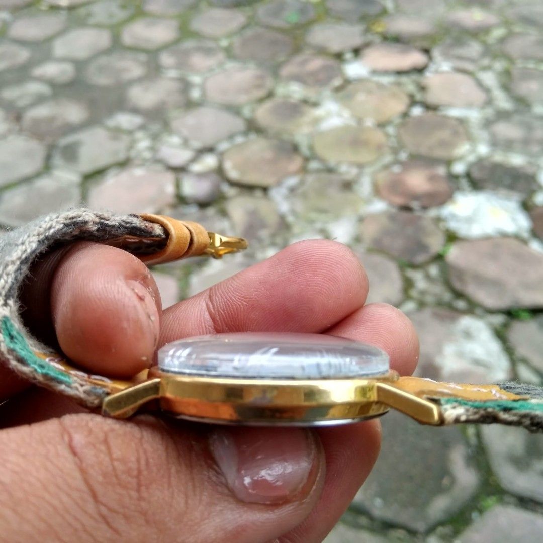 Timex denim snoopy baseball circa 1960, Fesyen Pria, Jam Tangan di