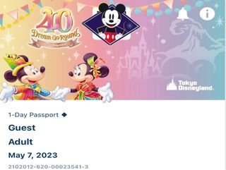 Tokyo Disneyland Park admission tickets