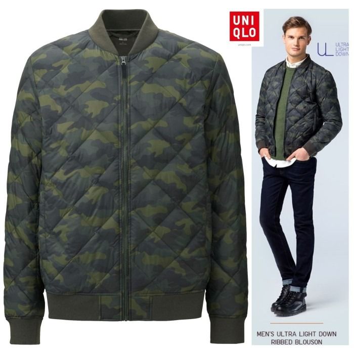 UNIQLO Ultra Light Down Ribbed Blouson Puffer Camouflage Camo Men s Fashion Coats Jackets and Outerwear on Carousell