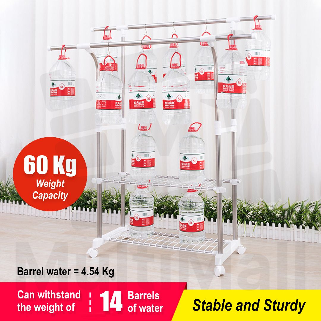 Upgraded H Type - Curve 1.6M (2 Poles) Drying Rack for Hanging Clothes ...
