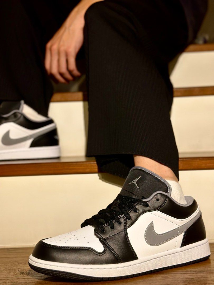 Air jordan 1 sales black white and grey
