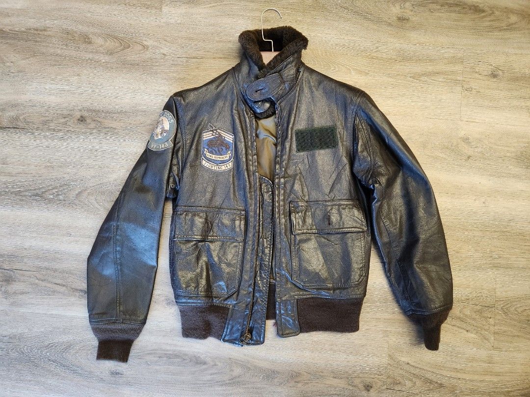 Vintage WW2 US Navy Bomber Jacket Genuine Leather