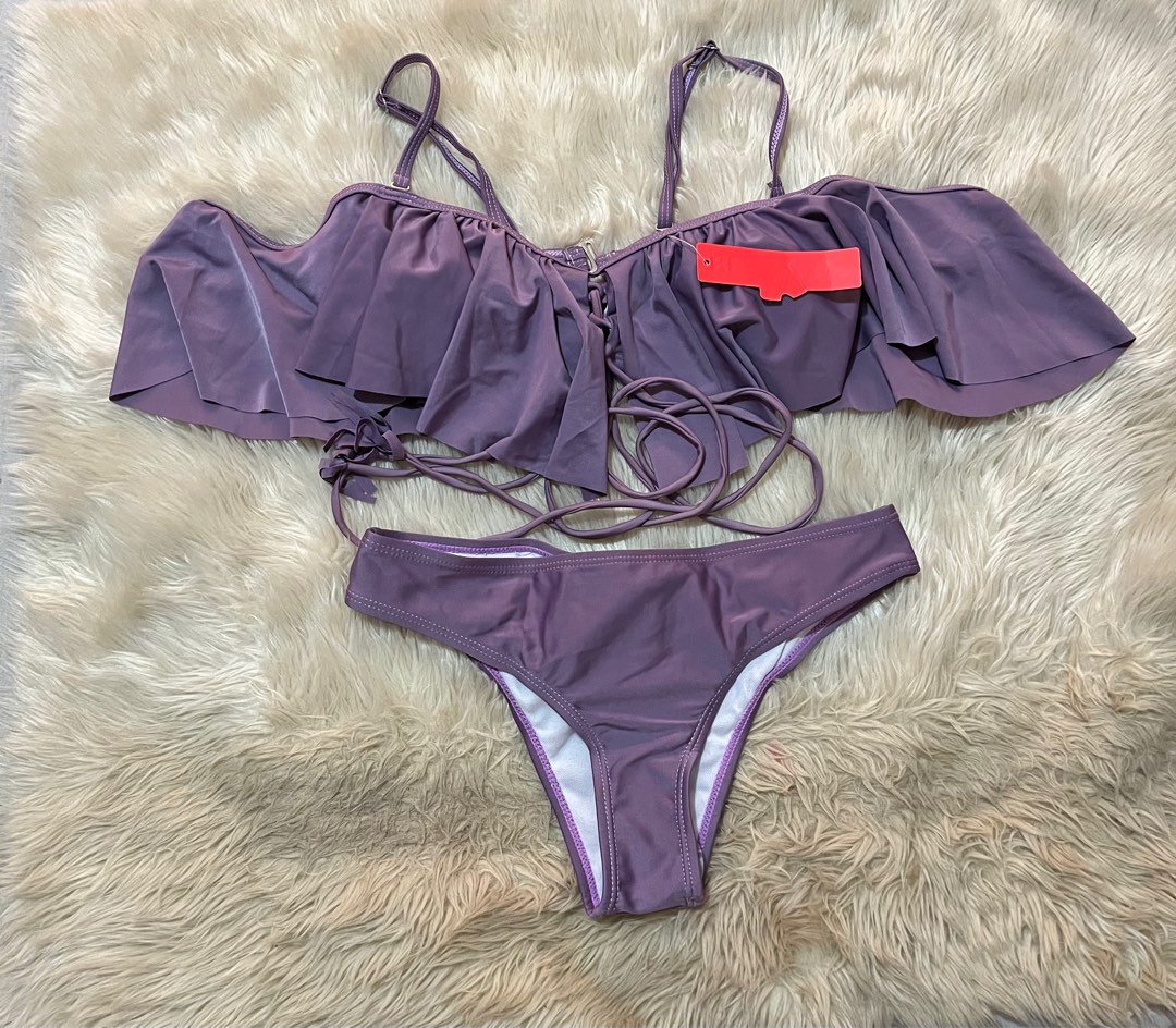 VIOLET CUTOUT SWIMSUIT
