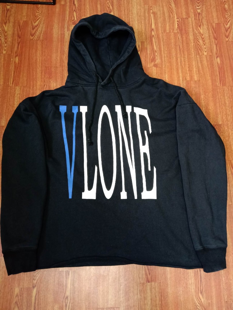 VLONE STAPLE HOODIE BLUE Men s Fashion Coats Jackets and