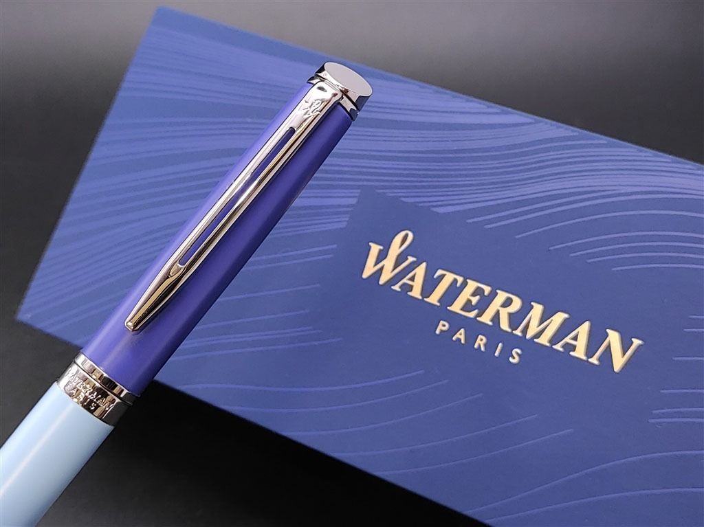 WATERMAN HÉMISPHÈRE系列雙藍色銀夾走珠筆(2179926)可刻字, 興趣及遊戲 