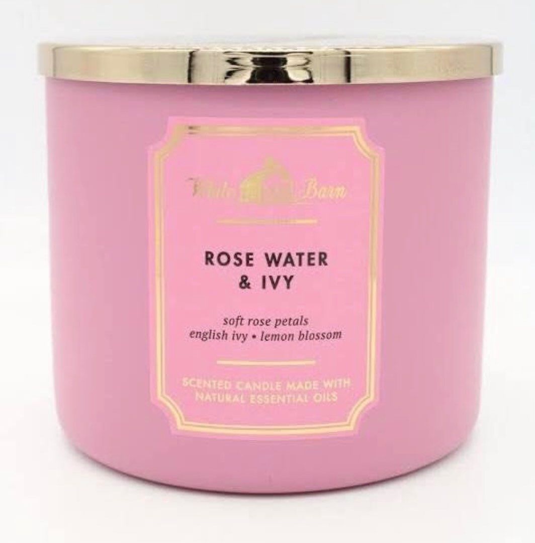 White Barn Rose Water & Ivy Candle, Furniture & Home Living, Home
