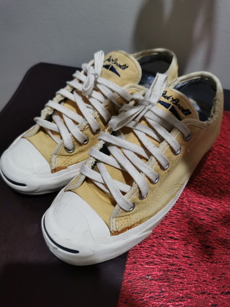Yellow Jack Purcell Converse Sneakers Women s Fashion Footwear Sneakers on Carousell