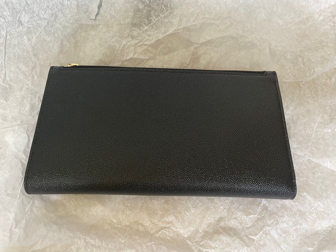 YSL UPTOWN LARGE WALLET IN GRAIN DE POUDRE EMBOSSED LEATHER