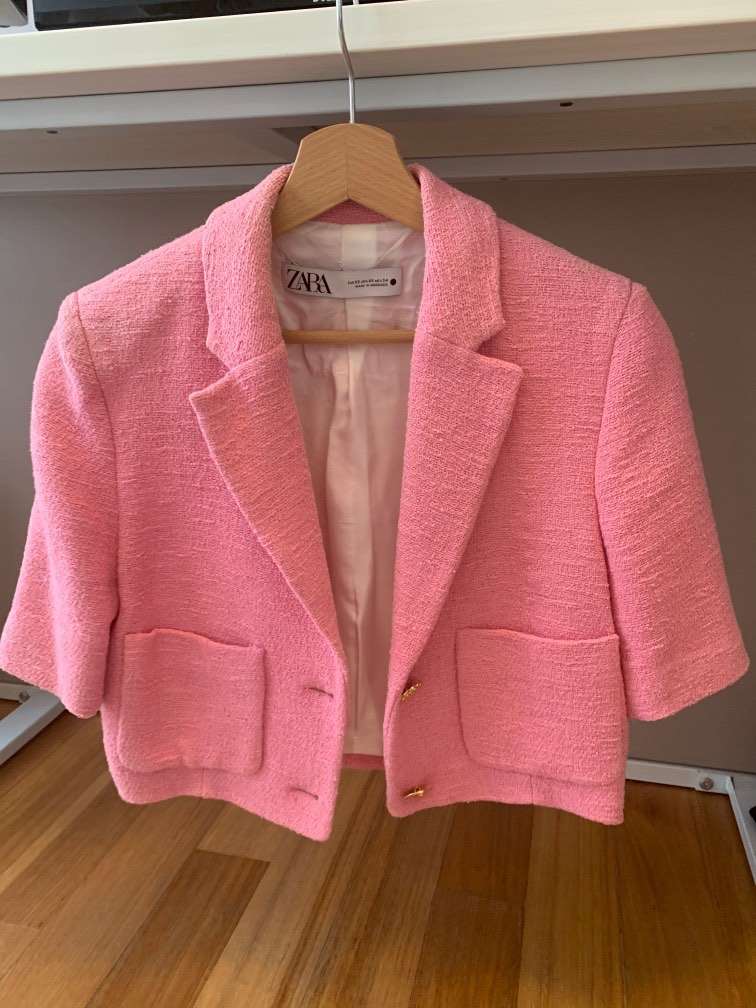 Zara Pink Jacket, Women's Fashion, Coats, Jackets and Outerwear on