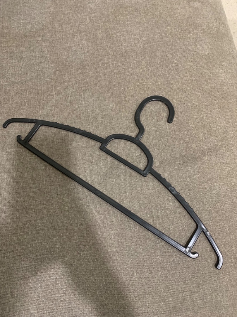 10 Black plastics hangers IKEA, Furniture & Home Living, Home