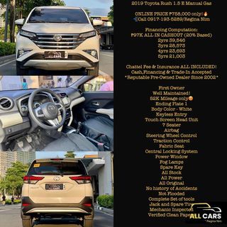 2019 Toyota Rush 1.5E Manual Manual