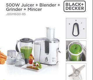 500 watts Juicer + Blender + Grinder + Mincer JBGM600-B5