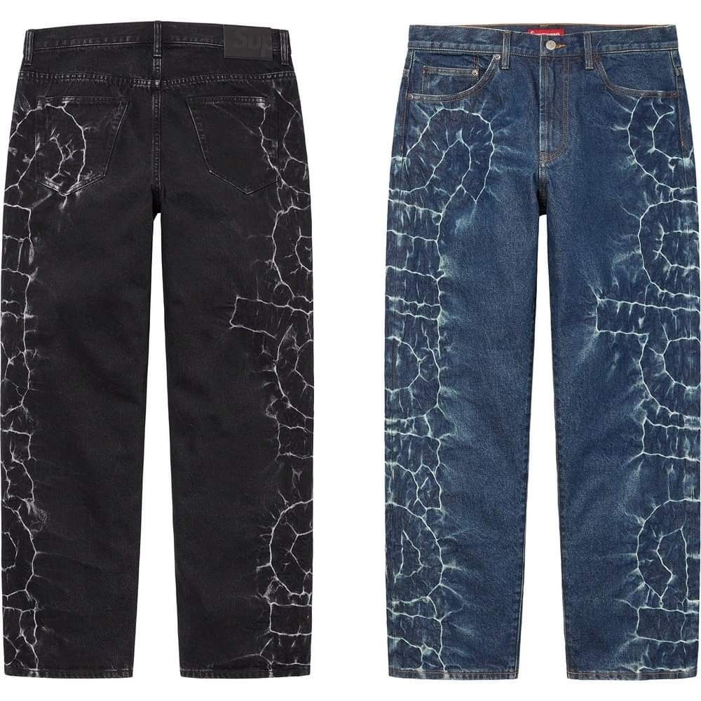 現貨] SUPREME SHIBORI LOOSE FIT JEAN 黑32 藍32, 他的時尚, 褲子, 長