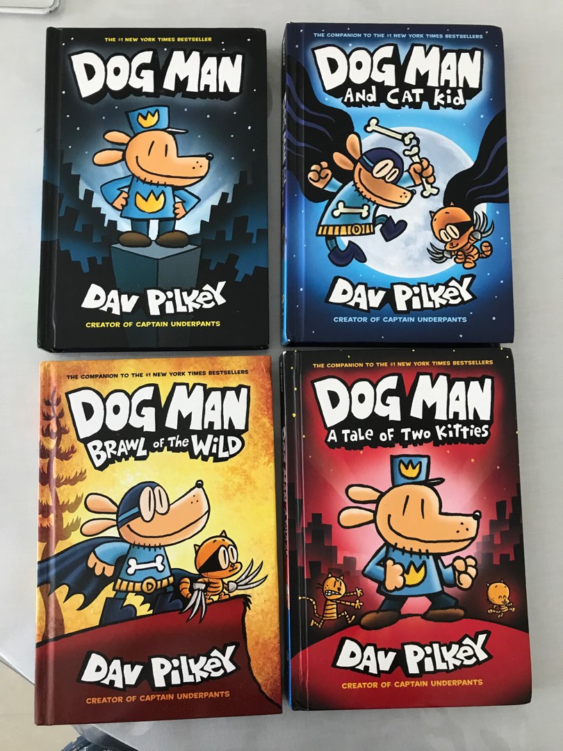 All for 12 Dog man books (brawl, two kitties, cat kid), Hobbies & Toys, Books & Magazines