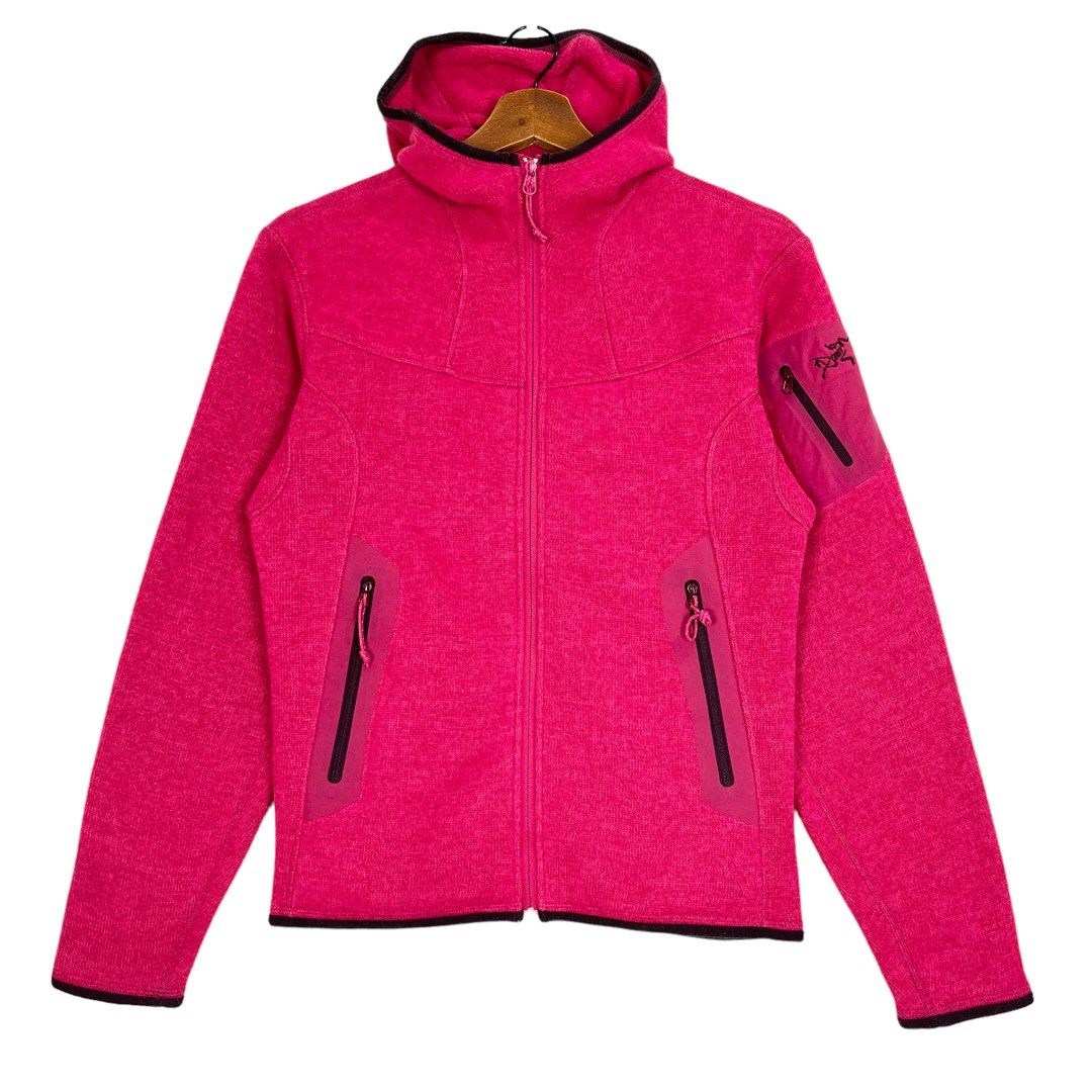 Arc teryx Polartec Zipper Hoodie Fleece Jacket Red Size Small