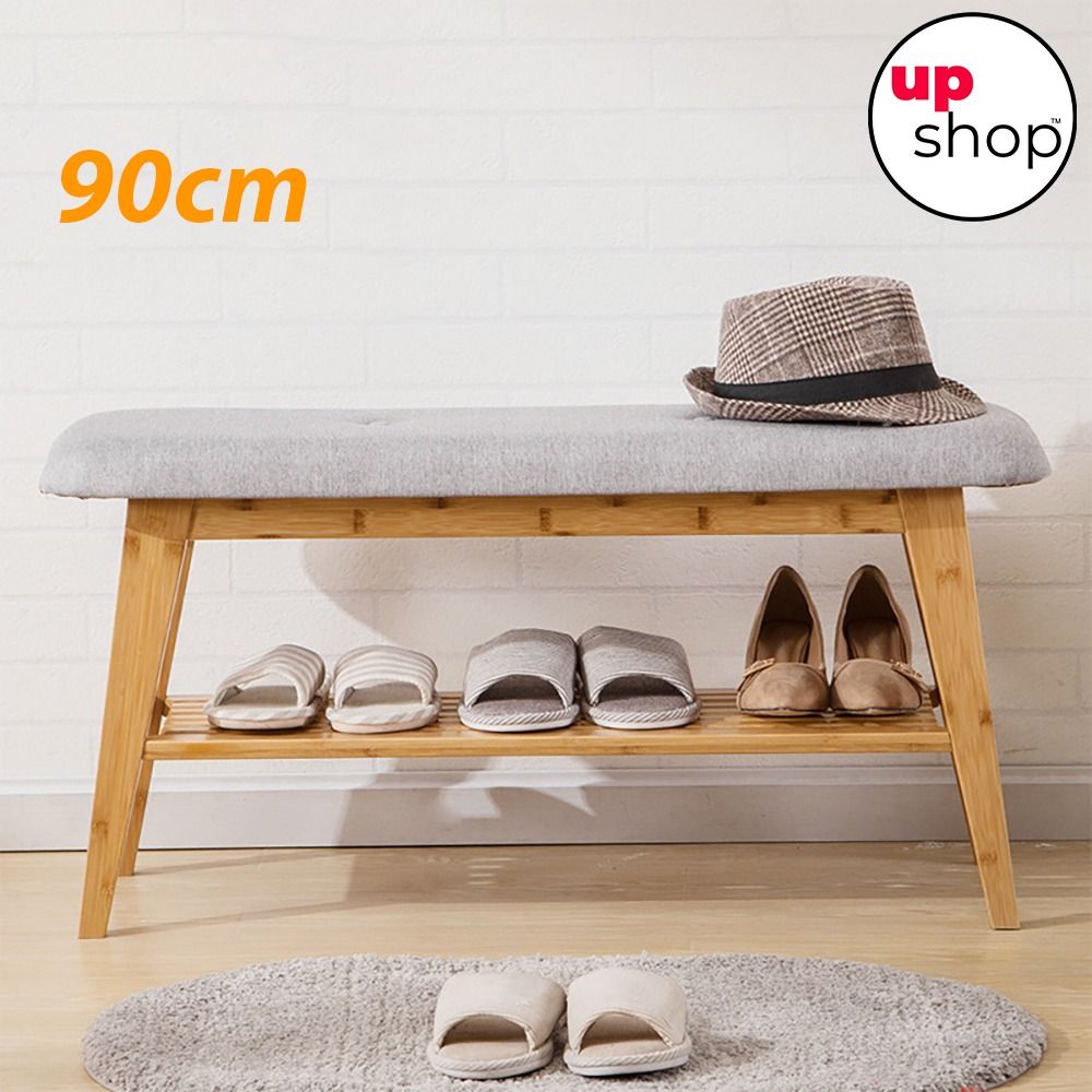 Aria Solid Wood Shoe Bench / Shoes Rack / Scandinavian Design- 90cm ...