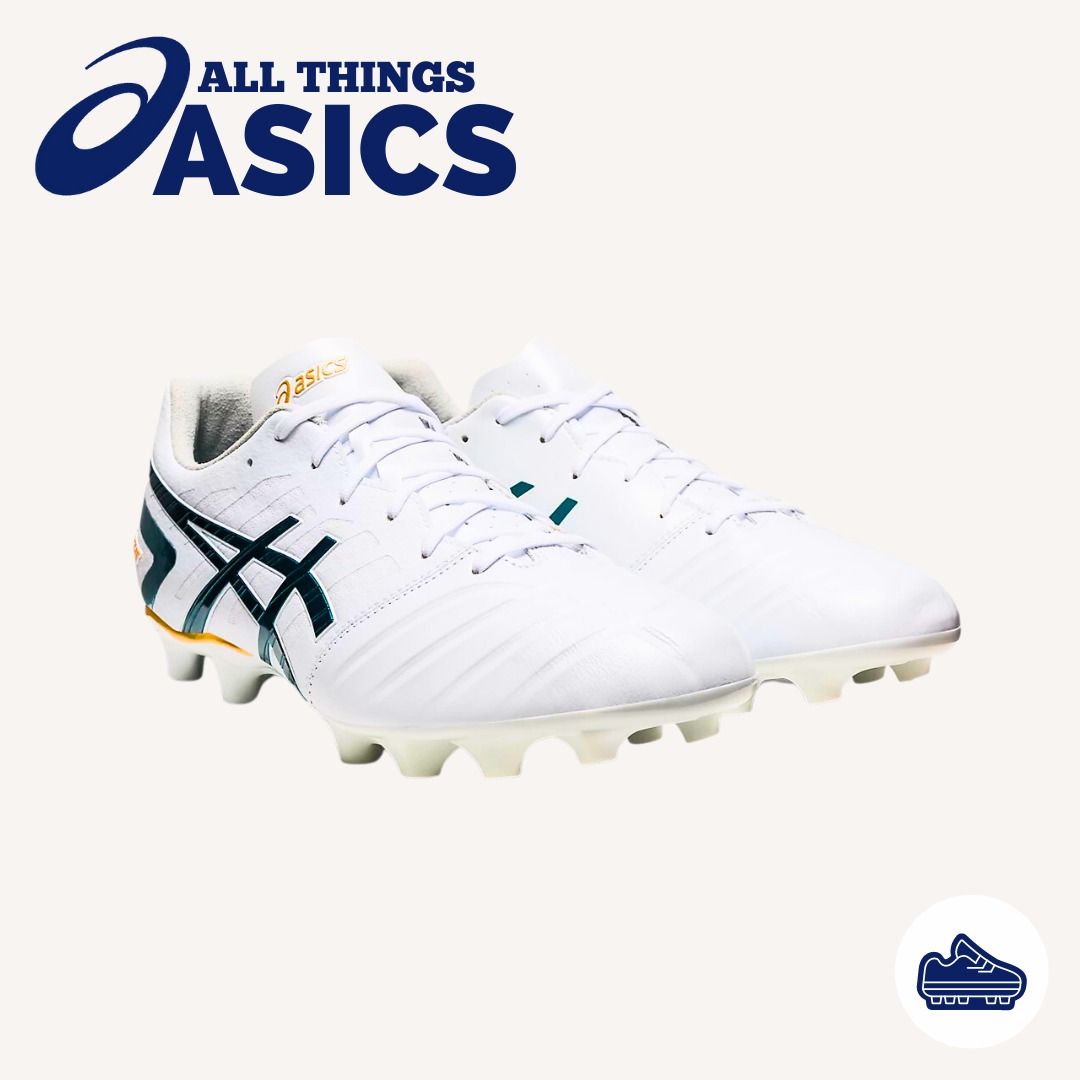 Asics DS Light Wide Kangaroo Leather Cleats White x Green, Men's