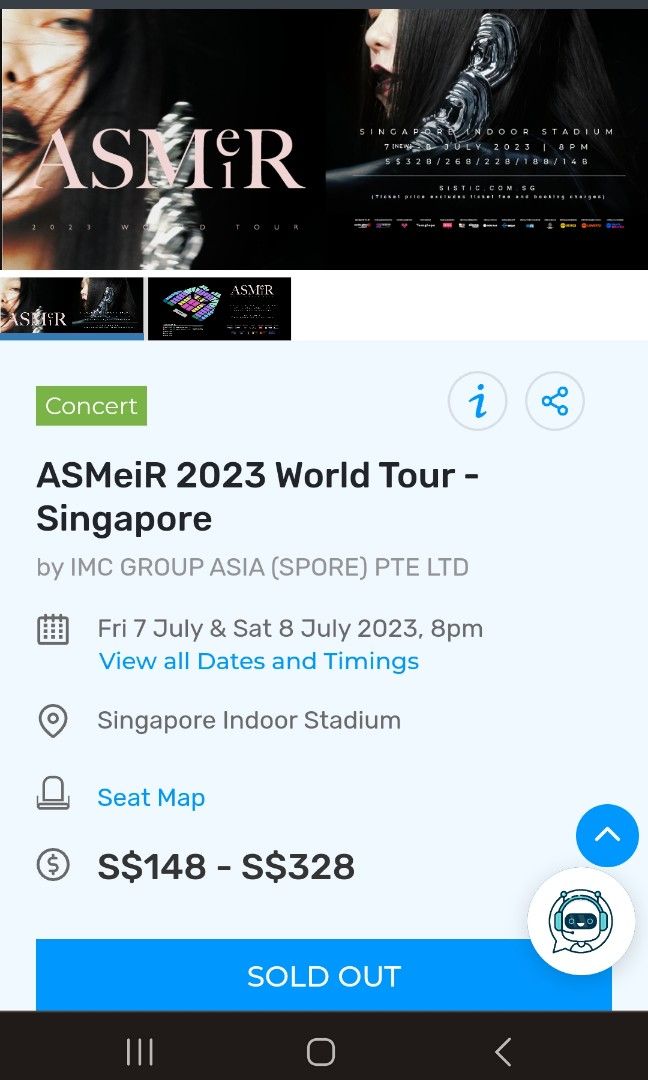 WTS Ah Mei ASMeiR 2023 World Tour Concert, Tickets & Vouchers, Event