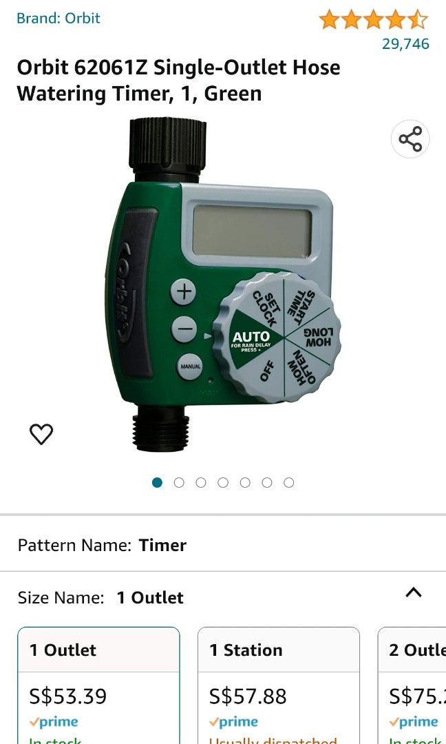 Automated watering 2 single hose water timers 3 gear drive