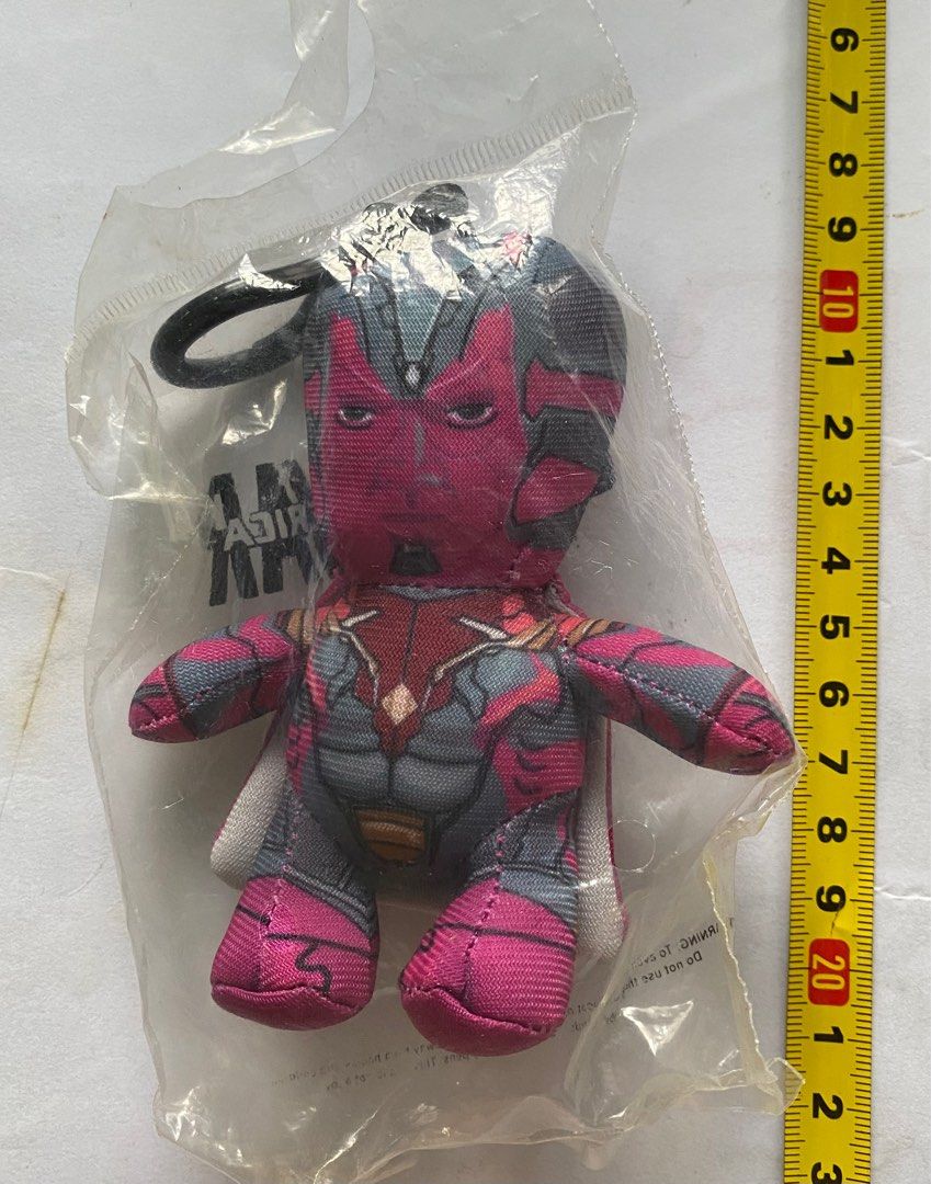 Avengers civil war plush bag hangers black panther vision iron man ant