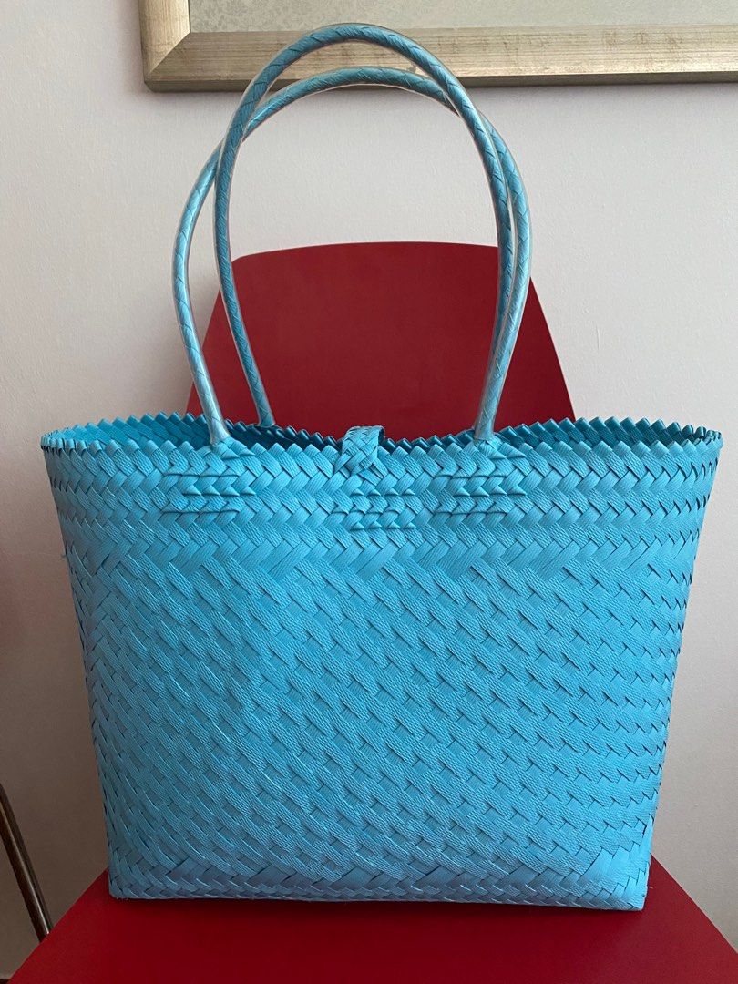 Big Rattan Shoulder bag in fresh blue, Women's Fashion, Bags & Wallets