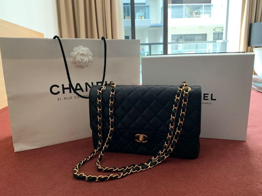 BN 2022 Chanel large classic handbag calfskin (France Limit Edit), Luxury,  Bags & Wallets on Carousell