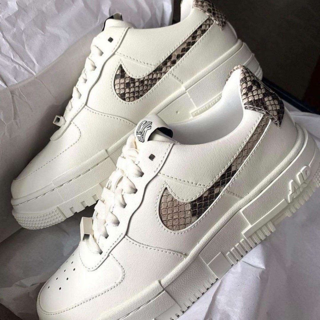 Auth Nike Air Force 1 Pixel SE Snakeskin / Snake Print, Women's