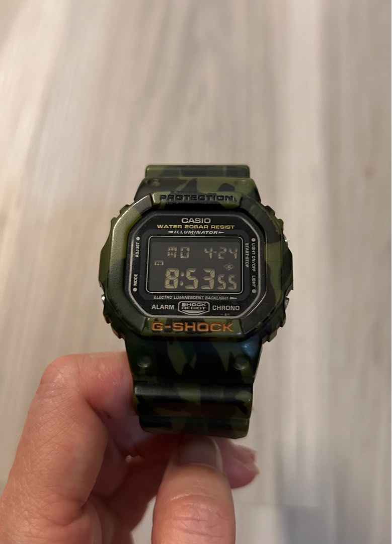 絕版迷彩Casio G-Shock DW-5600, 男裝, 手錶及配件, 手錶- Carousell