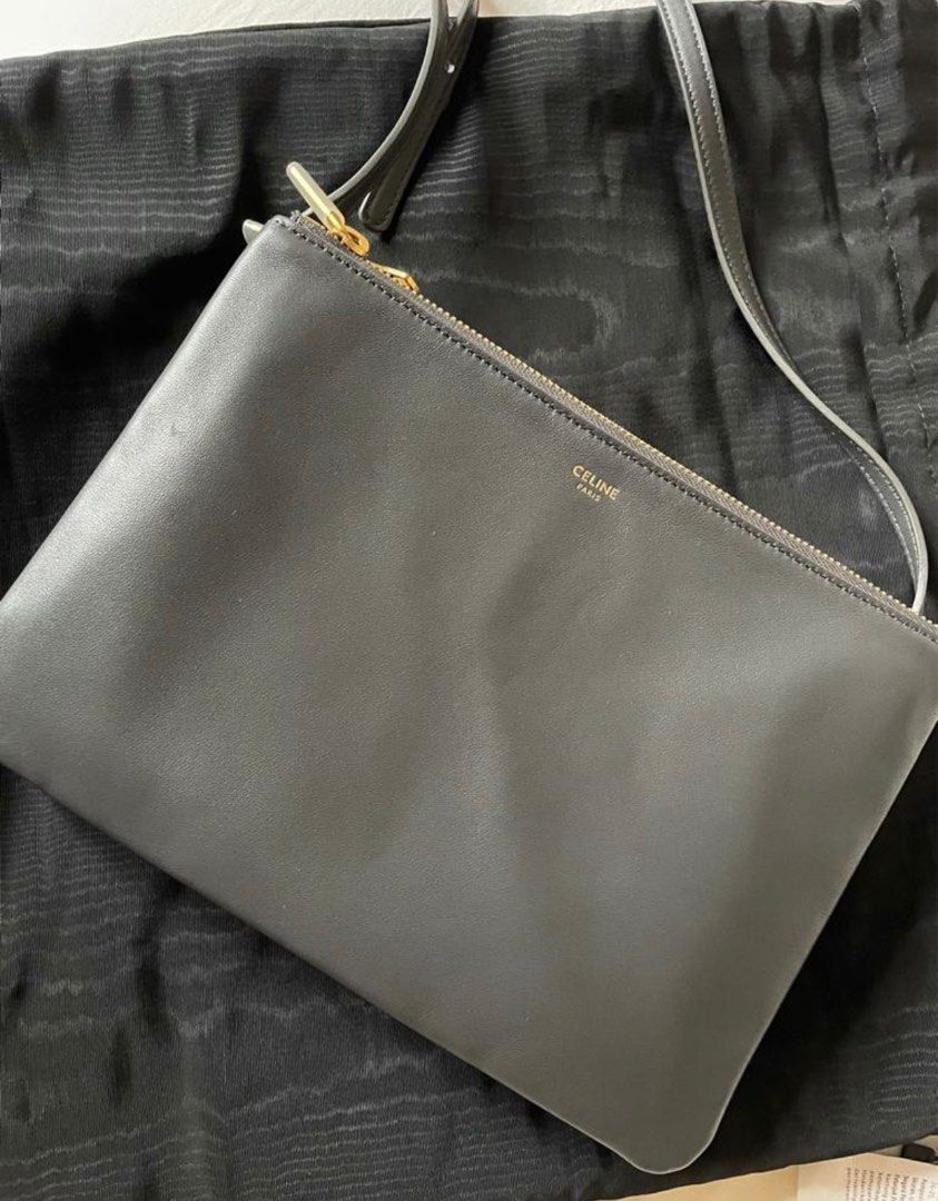 Celine trio grey medium Barang Mewah Tas Dompet di Carousell