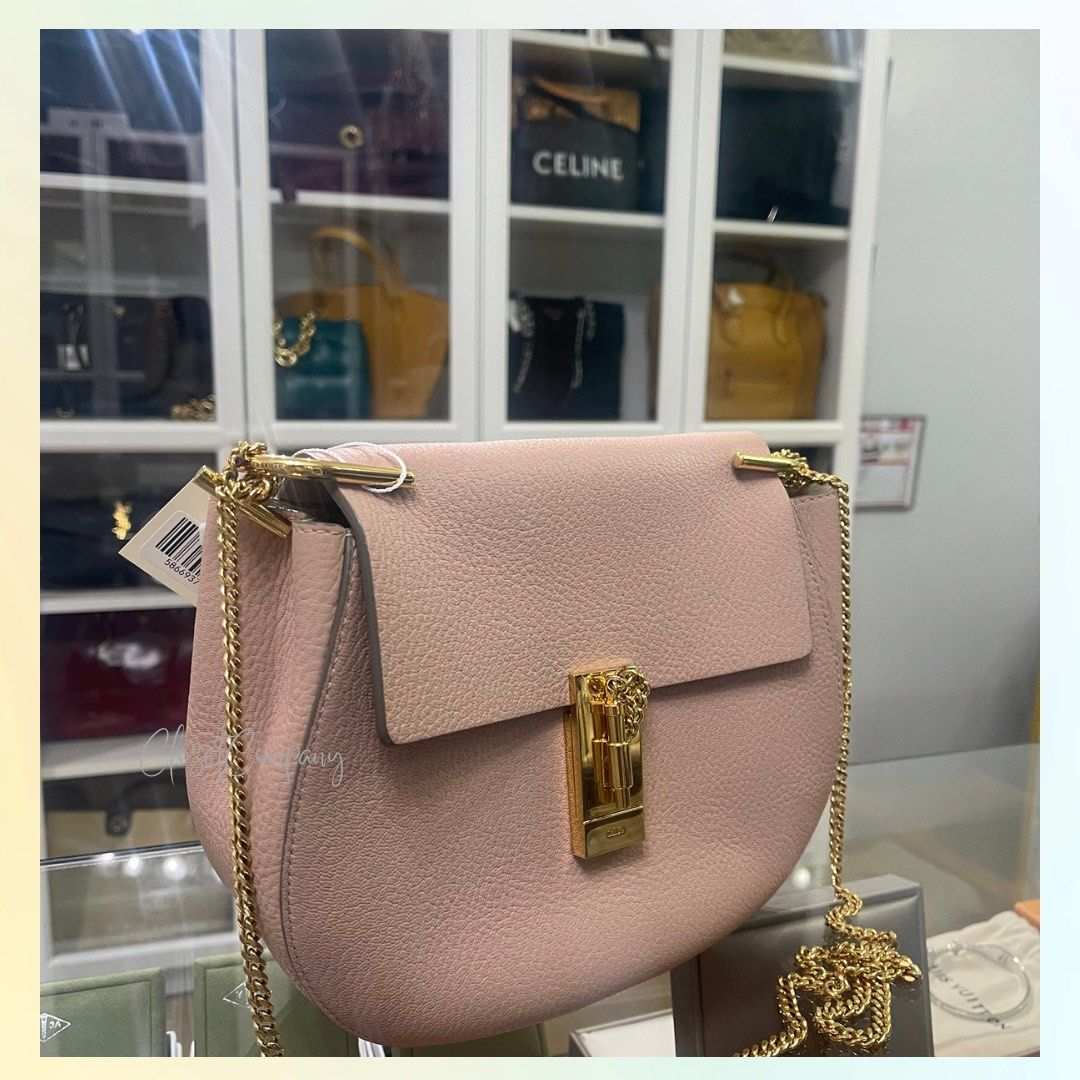 Chloe Drew Small Blush Pink Chain Crossbody Bag