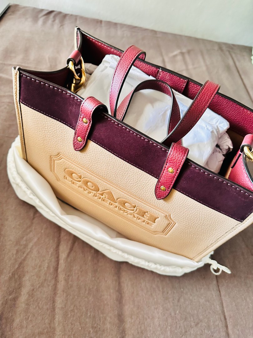 Coach Colorblock Suede Trim, Luxury, Bags & Wallets on Carousell