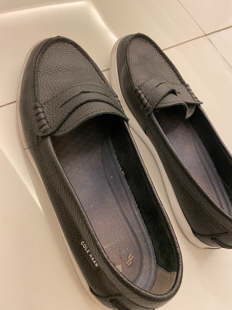 cole haan leopard loafers