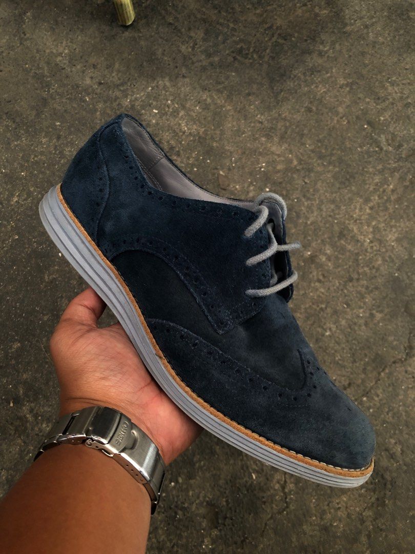 Cole haan mens outlet blue suede shoes