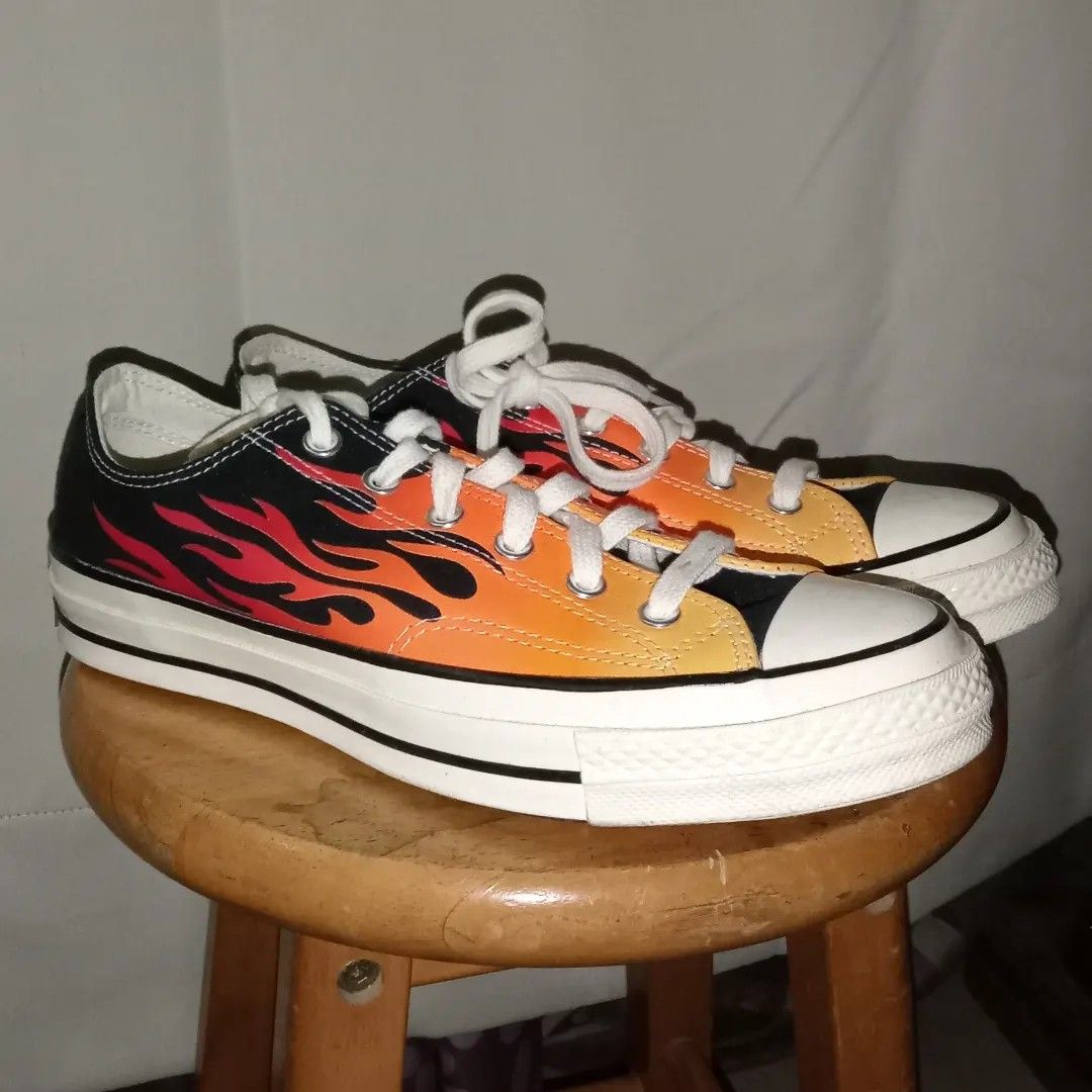 Converse Chuck 70 Low 'Archival Flame Print', Men's Fashion, Footwear