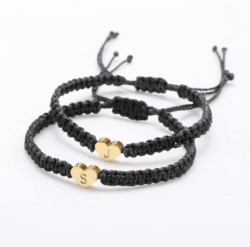 Couples Initial Letters Bracelet FREE DELIVERY